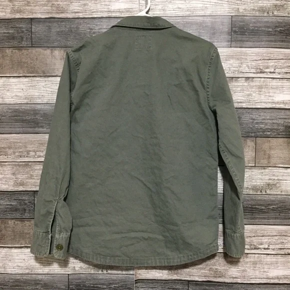 Abercrombie Fitch Shirt Jacket Men’s XS Green Canvas Military Pockets - Picture 5 of 10